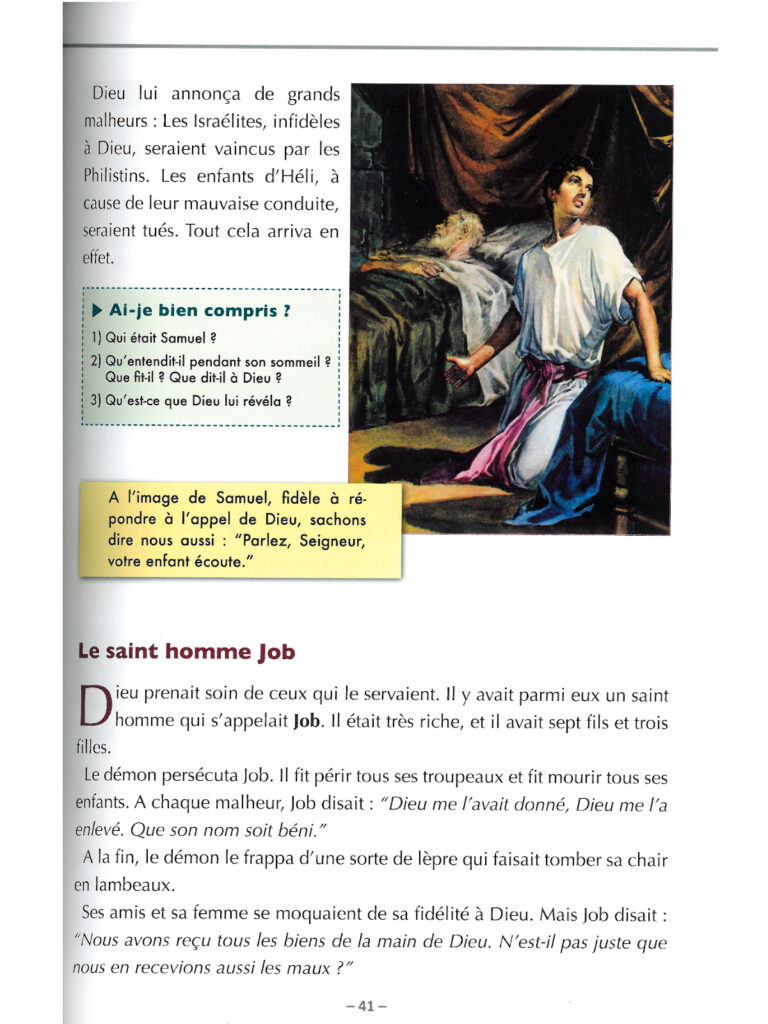 ANNEE III Histoire Sainte Librairie de la FSSP