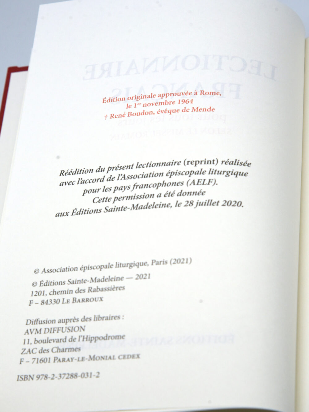 Lectionnaire Français Librairie de la FSSP